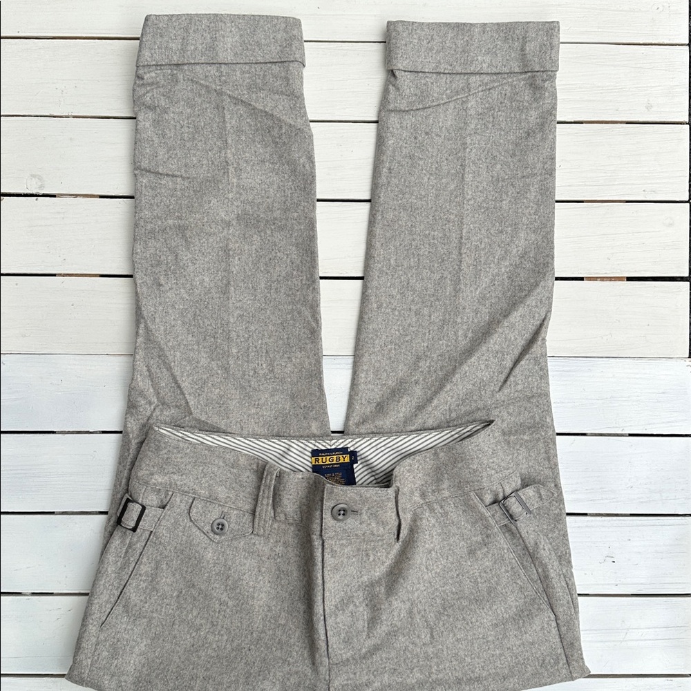 Ralph Lauren Rugby Wool Cashmere Blend Trousers Grey size 2